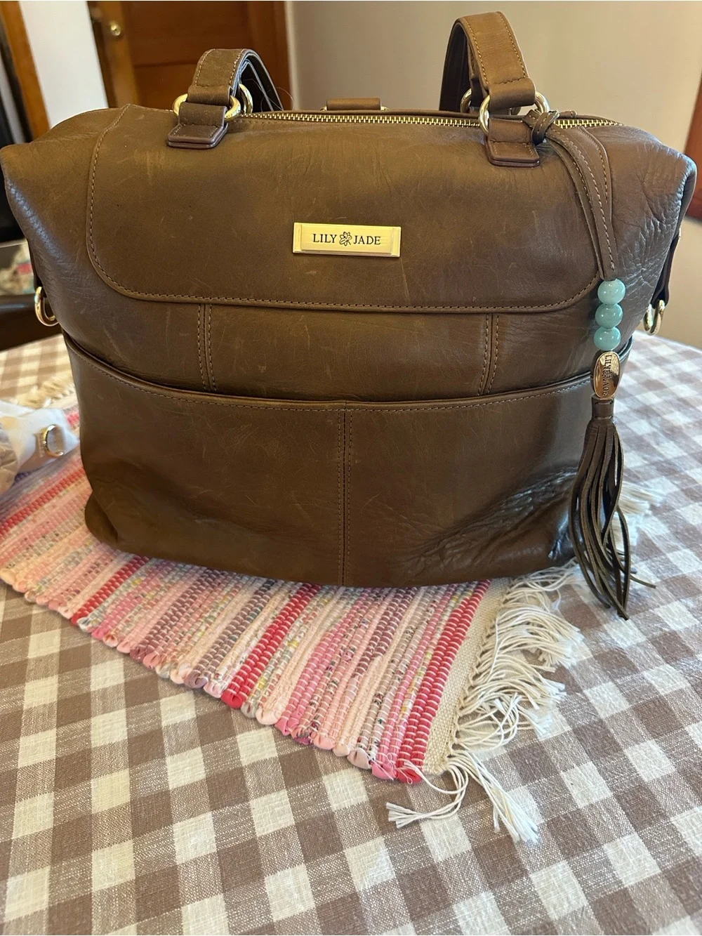 Lily Jade Shaylee Leather Diaper Bag